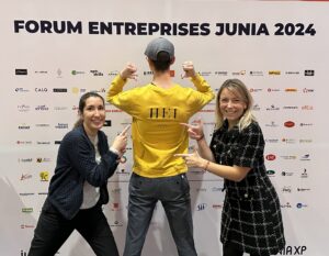 Benedicte, Malo et Katarina lors du forum entreprises Junia à Lille, novembre 2024